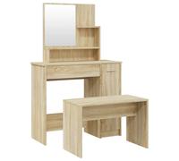 vidaXL Dressing Table Set Sonoma Oak 86.5x35x136 cm, Brown