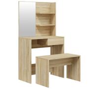 (Sonoma oak) vidaXL Dressing Table Set HomeVanity Table Makeup Vanity Desk Cosmetic Table