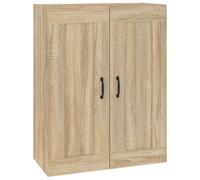 Hanging Wall Cabinet Sonoma Oak Engineered Wood Metal 69.5x32.5x90 cm Bathroom