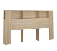 (sonoma oak) vidaXL Headboard Cabinet Bedroom Bookcase Backboard Bed Header Storage Cabinet