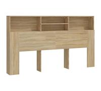Vidaxl Headboard Cabinet Sonoma Oak 180X19X103.5 Cm, Brown