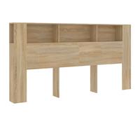 vidaXL Headboard Cabinet Sonoma Oak 200X18.5X104.5 Cm, Brown