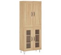 (sonoma oak) vidaXL Highboard Cupboard Tall Storage Cabinet Concrete Grey Engineered Wood
