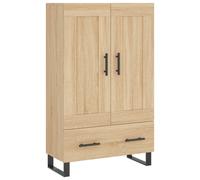 (sonoma oak) vidaXL Highboard Sideboard Storage Cabinet Side Cabinet Black Engineered Wood