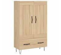 (sonoma oak) vidaXL Highboard Sideboard Storage Cabinet Side Cabinet White Engineered Wood