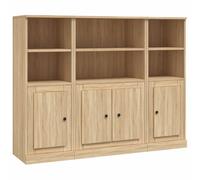 (sonoma oak) vidaXL Highboards Storage Cabinet Sideboard Side Cabinet 3 pcs Engineered Wood