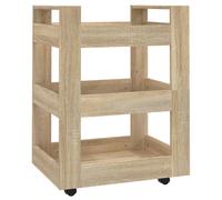 (Sonoma oak) vidaXL Kitchen Trolley Engineered Wood Organiser Trolley Rack Multi Colours