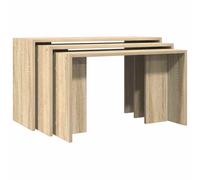 (sonoma oak) vidaXL Nesting Tables Hallway End Table Coffee Table 3 pcs Engineered Wood