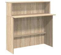 (sonoma oak) vidaXL Reception Desk Concrete Grey 100x50x103.5 cm Engineered Wood