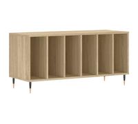 (sonoma oak) vidaXL Record Cabinet Record Storage Cabinet High Gloss White Engineered Wood