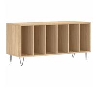(sonoma oak) vidaXL Record Cabinet Record Storage Cabinet Sideboard White Engineered Wood