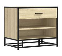 (sonoma oak) vidaXL Shoe Bench Entryway Bench Hallway Shoe Rack Engineered Wood and Metal