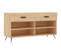 vidaXL Shoe Bench Sonoma Oak 102x35x55 cm Engineered Wood