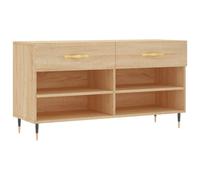 vidaXL Shoe Bench Sonoma Oak 102x35x55 cm Engineered Wood