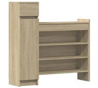 vidaXL Shoe Cabinet Sonoma Oak 100.5x28x100 cm Engineered Wood