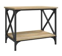 Coffee table Sonoma Oak 55x38x45 cm Engineered wood, steel frame, lower shelf.