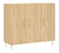 vidaXL Sideboard Sonoma Oak - Engineered Wood 90x34x80 cm, Metal Legs