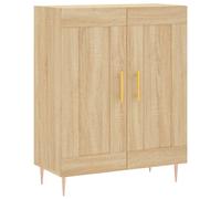 (sonoma oak) vidaXL Sideboard Storage Cabinet Cupboard High Gloss White Engineered Wood