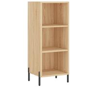 (sonoma oak) vidaXL Sideboard Storage Cabinet Cupboard Side Cabinet Black Engineered Wood