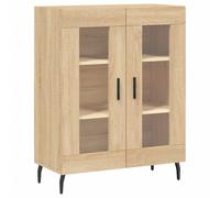 (sonoma oak) vidaXL Sideboard Storage Cabinet Cupboard Side Cabinet Black Engineered Wood