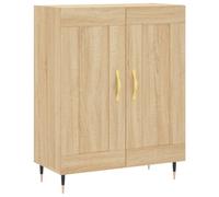 vidaXL 2 Door Sonoma Oak Sideboard - Size: 90 x 69.5 x 34cm - Brown - Wilko