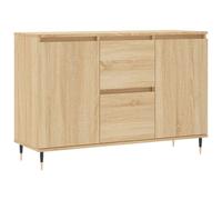 (sonoma oak) vidaXL Sideboard Storage Cabinet Cupboard Side Cabinet White Engineered Wood
