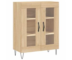 (sonoma oak) vidaXL Sideboard Storage Cabinet Cupboard Side Cabinet White Engineered Wood
