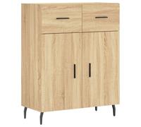 (sonoma oak) vidaXL Sideboard Storage Cabinet Side Cabinet Cupboard Black Engineered Wood