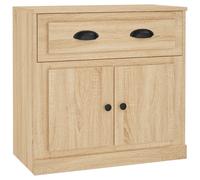 vidaXL Sideboard Sonoma Oak 70x35.5x67.5 cm Engineered Wood - Brown, Brown
