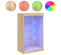 vidaXL Sideboard with LED Lights Sonoma Oak 60.5x37x100 cm
