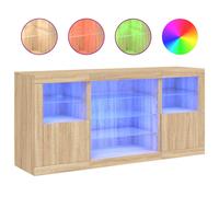 Sideboard with LED Lights Cupboard Highboard Storage Buffet Cabinet vidaXL