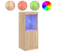 (sonoma oak) vidaXL Sideboard with LED Lights Cupboard Highboard Storage Cabinet Sonoma Oak