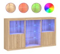 (sonoma oak) vidaXL Sideboard with LED Lights Home Cupboard Side Cabinet Storage Highboard