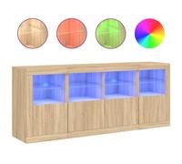 (sonoma oak) vidaXL Sideboard with LED Lights Home Cupboard Side Cabinet Storage Highboard