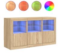 Sideboard with LED Lights Home Cupboard Side Cabinet Storage Highboard vidaXL