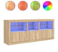 Sideboard with LED Lights Home Cupboard Storage Side Cabinet Highboard vidaXL