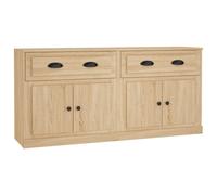 vidaXL Sideboard Set 2 pcs - Engineered Wood Highboards with Doors & Drawers, Sonoma Oak