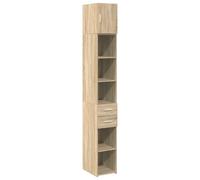 vidaXL Slim Storage Cabinet Sonoma Oak 30x42.5x225 cm Engineered Wood