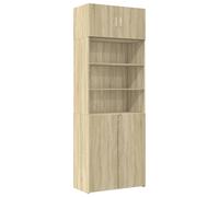 (sonoma oak) vidaXL Storage Cabinet Hallway Side Cabinet Sideboard Black Engineered Wood