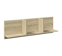 vidaXL 3 Shelf Sonoma Oak Wall Cabinet - Size: 30 x 16.5 x 100cm - Brown - Wilko
