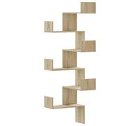 Vidaxl Wall Corner Shelf Sonoma Oak 45X45X147 Cm Engineered Wood