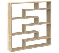 (sonoma oak) vidaXL Wall Cube Shelf Floating Storage Shelf 7 Compartments Engineered Wood