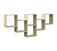 (sonoma oak) vidaXL Wall Shelf Floating Shelf Rack Wall Cube Storage Shelf Engineered Wood