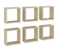 (sonoma oak) vidaXL Wall Shelves Floating Rack Display Shelf Bookshelf Engineered Wood