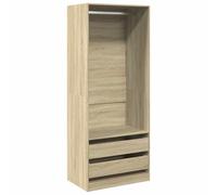 (sonoma oak) vidaXL Wardrobe Clothing Storage Hanger Clothes Cabinet Closet Engineered Wood