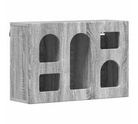 Sonoma Wall Cabinet Grey Wood Material 60 x 20 x 40 cm with 5 Shelves, Modern Storage Space for Kitchen, Bathroom, Hallway, Space-Saving and Versatile for Order and Storage