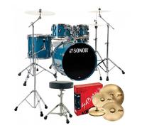Sonor AQ1 20 5pc Pro Drum Kit w/Cymbals Caribbean Blue