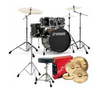 Sonor AQ1 20 5pc Pro Drum Kit w/Cymbals Piano Black
