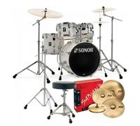 Sonor AQ1 20 5pc Pro Drum Kit w/Cymbals Piano White