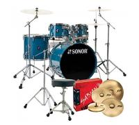 Sonor AQ1 22 5pc Pro Drum Kit w/Cymbals Caribbean Blue